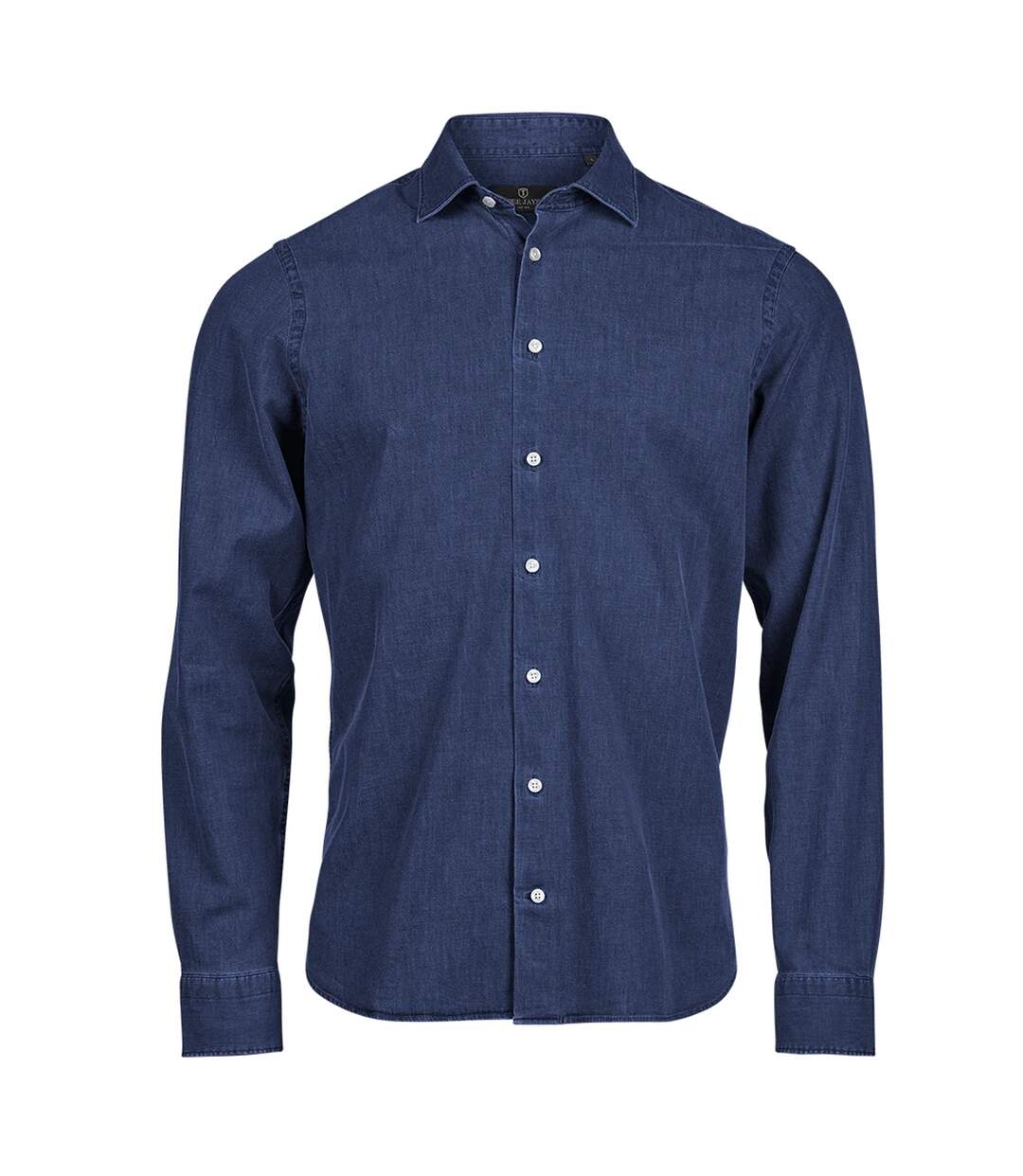 Chemise Manches Longues Homme Bleu Denim Tee Jays-1