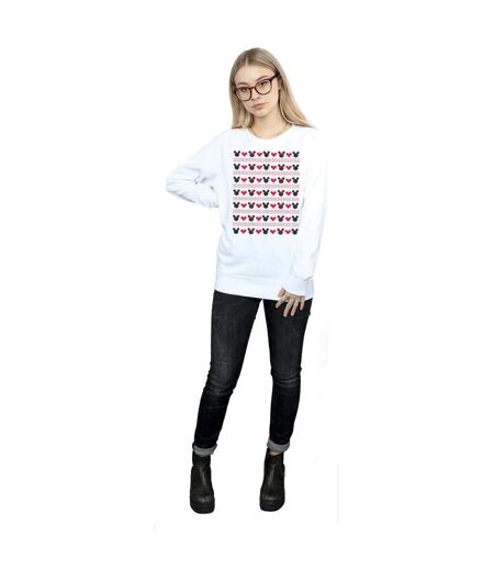 Disney Pantalon de survêtement Mickey And Minnie Christmas Hearts Womens/Ladies (Blanc) - UTBI9141