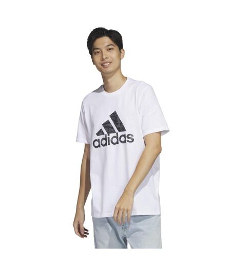 Mens Camo Short-sleeved T-shirt White Adidas