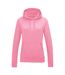 Sweat À Capuche College Femme Rose Pâle Awdis-1