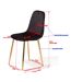 Chaise en acier cuivré et velours noir Polar (Lot de 2)