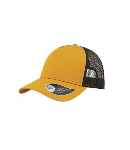 Casquette style trucker rapper mixte jaune foncé / noir Atlantis