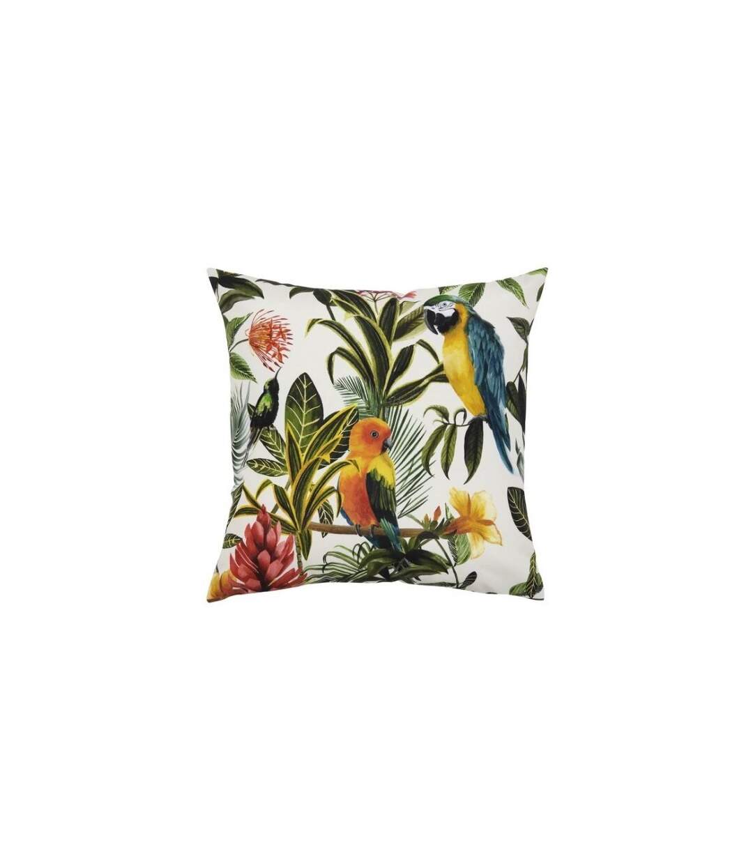 Parrot outdoor cushion cover one size teal/multicoloured Evans Lichfield-1