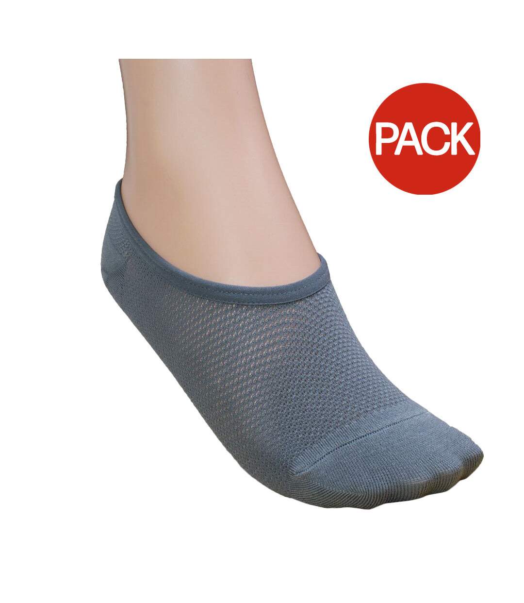 Pack of 3  Womens/ladies trainer socks  grey Couture-1