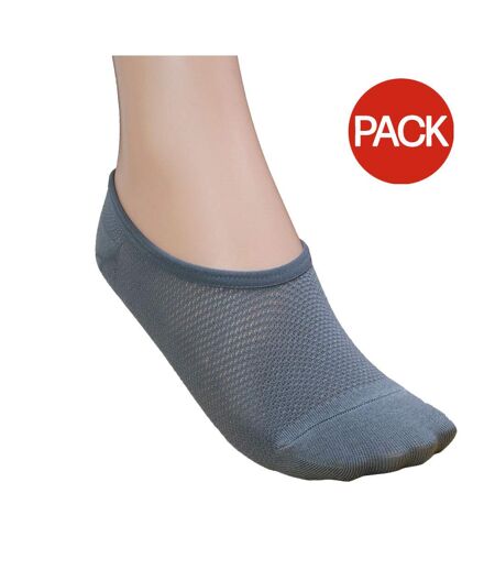 Pack of 3  Womens/ladies trainer socks  grey Couture