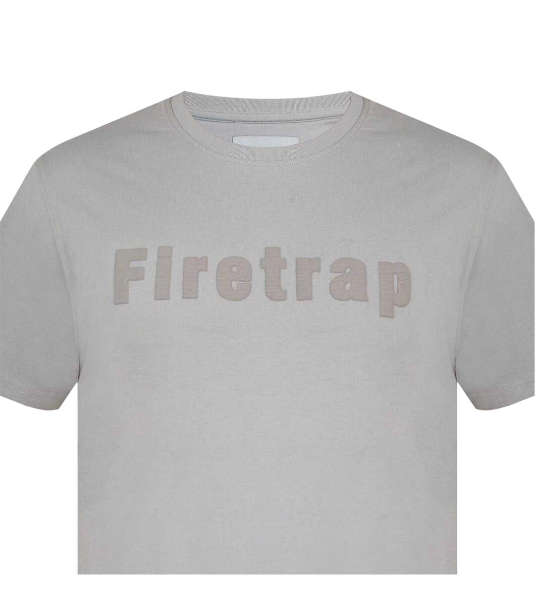 Mens Logo Cotton T-shirt White Stone Firetrap-3