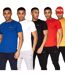Pack of 5  Mens traymax t-shirt  blue/red/black/yellow/white Crosshatch-1