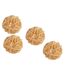 Lot de 10 Boules Décoratives Rotin 3cm Ecru-1