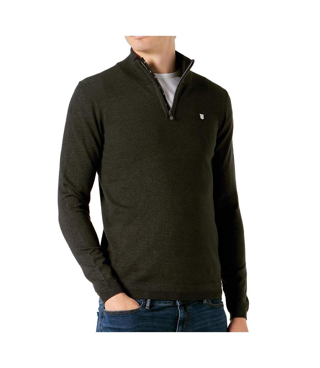 Pull 1/4 zip kaki homme teddy smith marty 2 - xxl-1