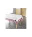 Nappe Brodée Bonheur 140x240cm Rose-1