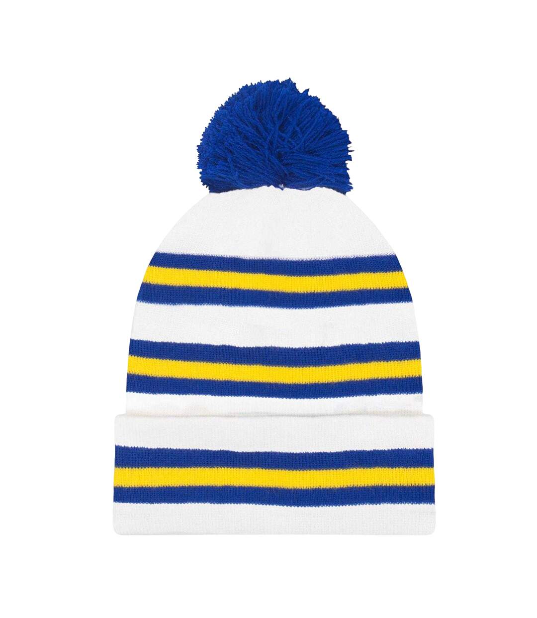 Unisex Adult Leeds Retro Hat And Scarf Set One Size White Blue Yellow Fan Originals-3