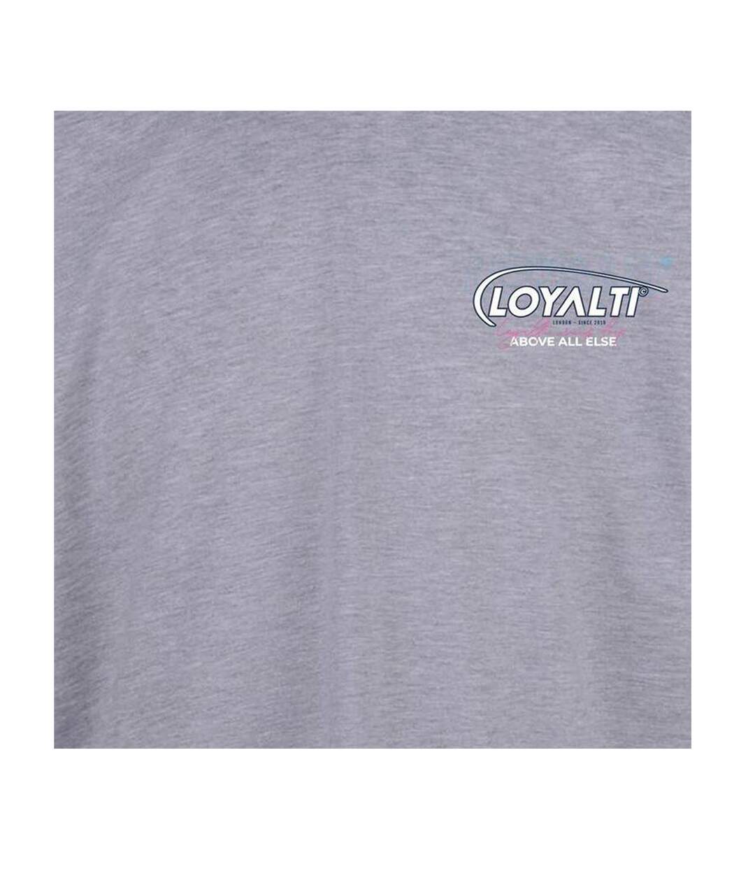 Unisex Adult Chest Logo T-shirt Grey Loyalti-3