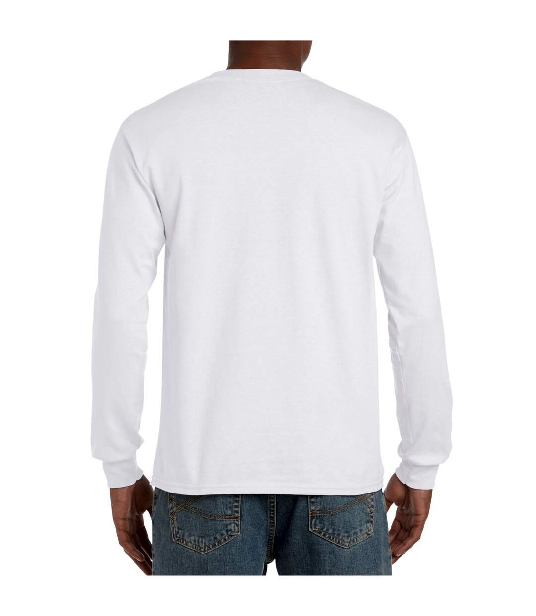 T-shirt manches longues hammer homme blanc Gildan