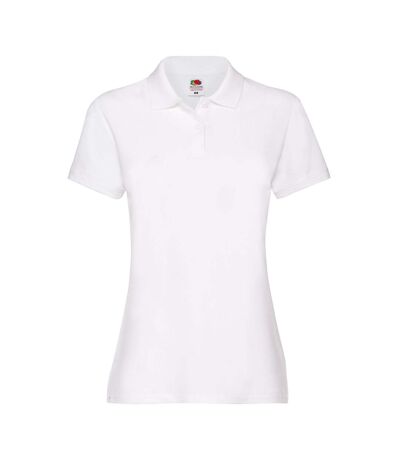 Polo premium femme blanc Fruit of the Loom