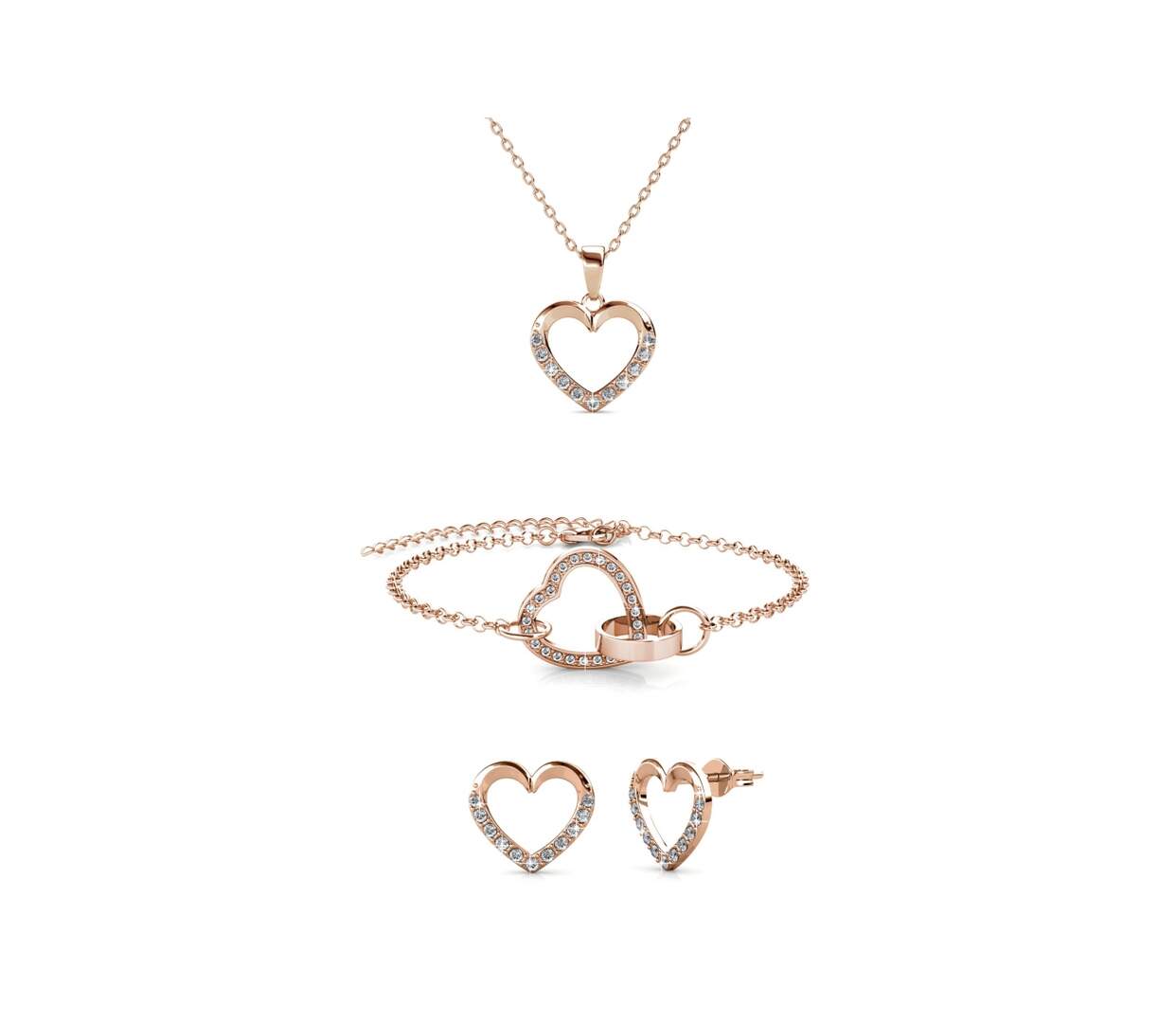 Parure et Coffret Locked Heart Lovett two, Cristal d'Autriche-1