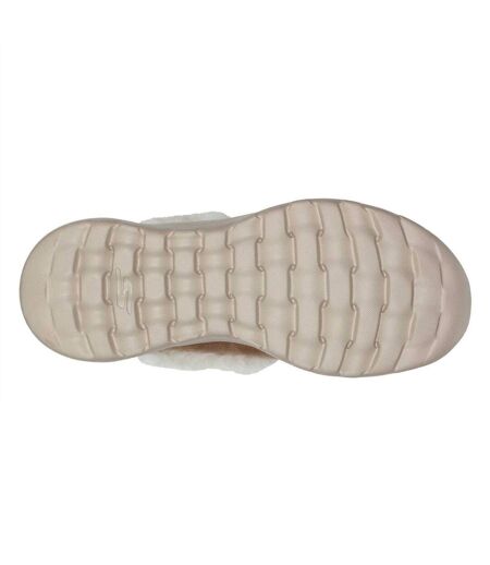 Womens/ladies Go Walk Joy Faux Suede Trainers Chestnut Skechers