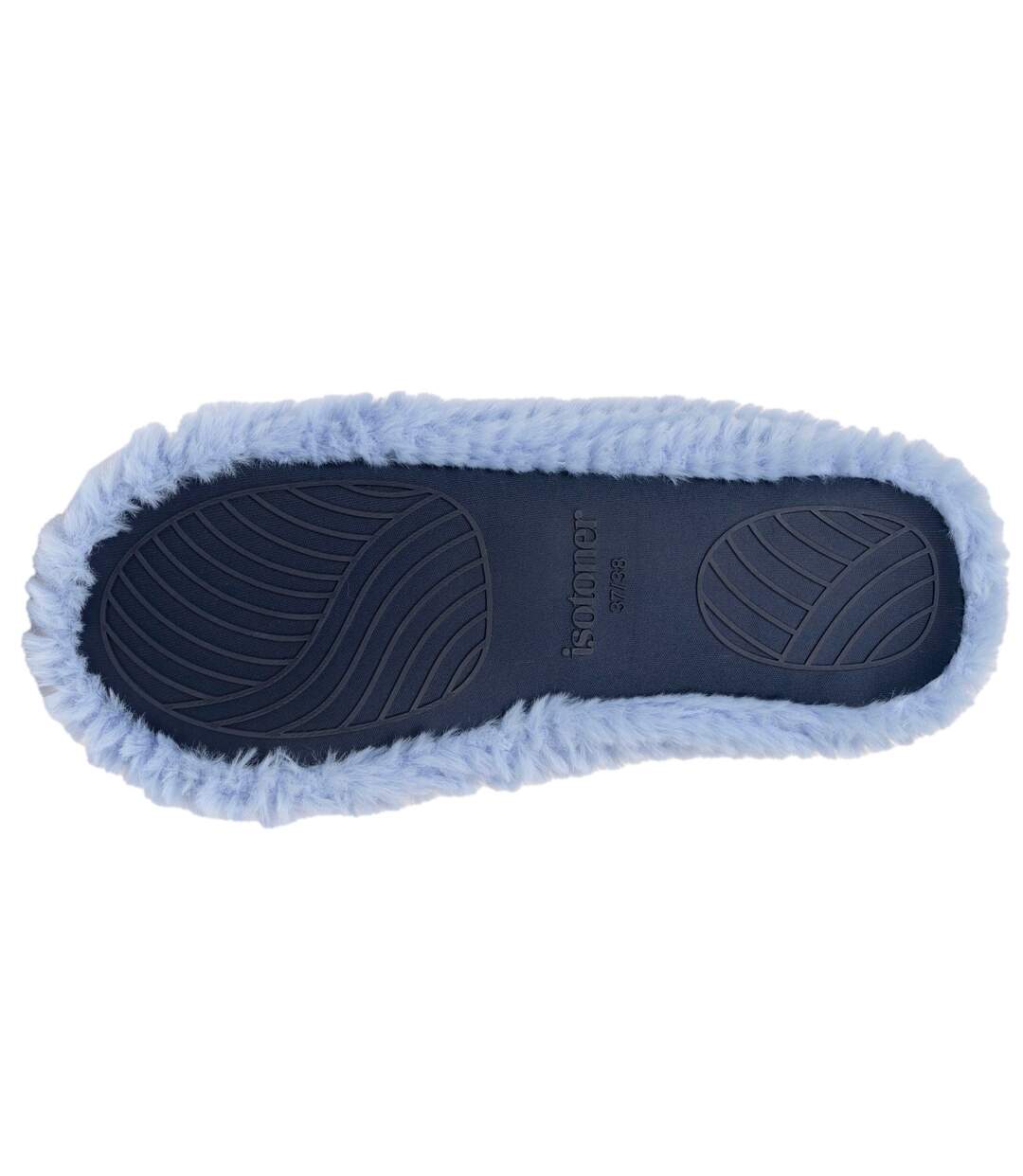 Isotoner Chaussons extra-light Ballerines femme imitation fourrure, semelle antidérapante-5