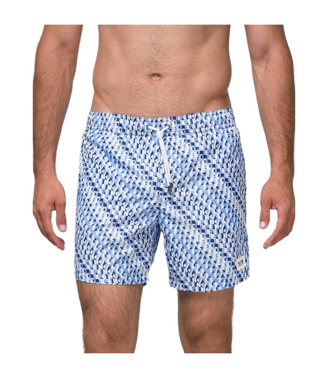 Short De Bain Motif/style Imprimé Intégral Homme Ciel Bleu Marine Karl Lagerfeld-4