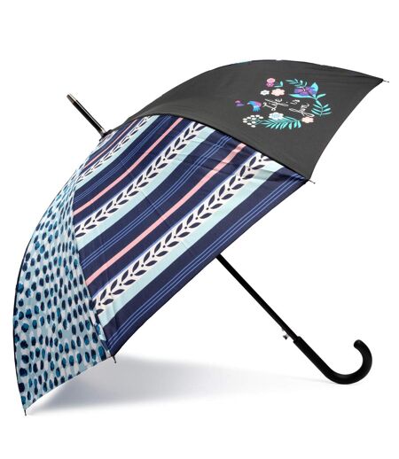 Isotoner Parapluie femme canne, ultra-déperlant, solide, ouverture auto/ fermeture manuelle