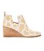 Womens/ladies Kallie Giraffe Print Suede Ankle Boots White Toms-1