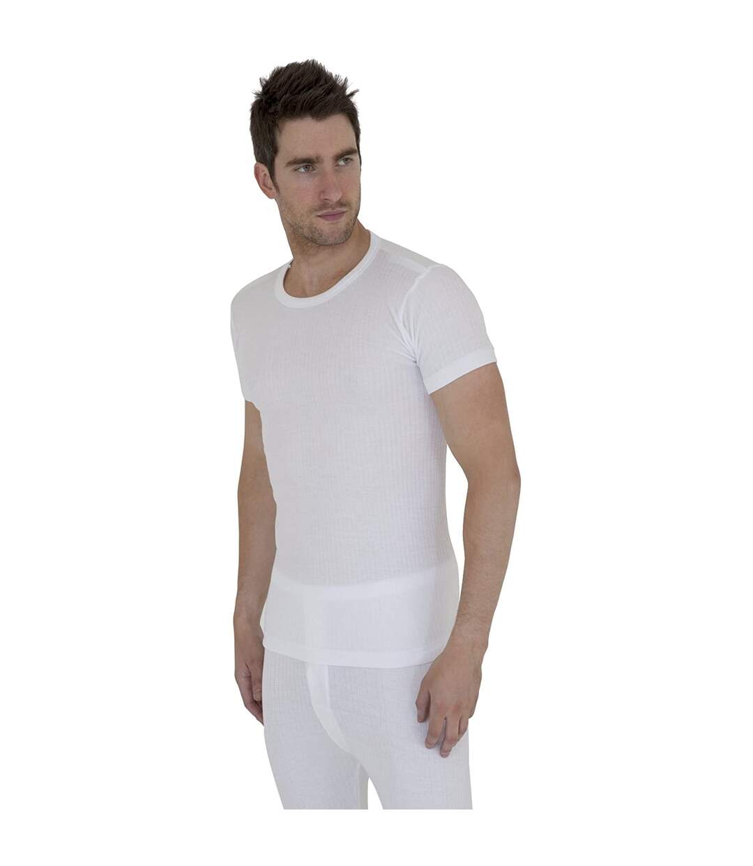 FLOSO - T-shirt thermique à manches courtes (en viscose) - Homme (Blanc) - UTTHERM108