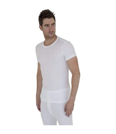 T-shirt Thermique À Manches Courtes En Viscose Homme Blanc Floso