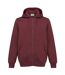 Mens Polycotton Full Zip Hoodie Burgundy Slazenger-1