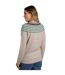 Womens/ladies sinatra patterned knitted jumper ecru Weird Fish-3