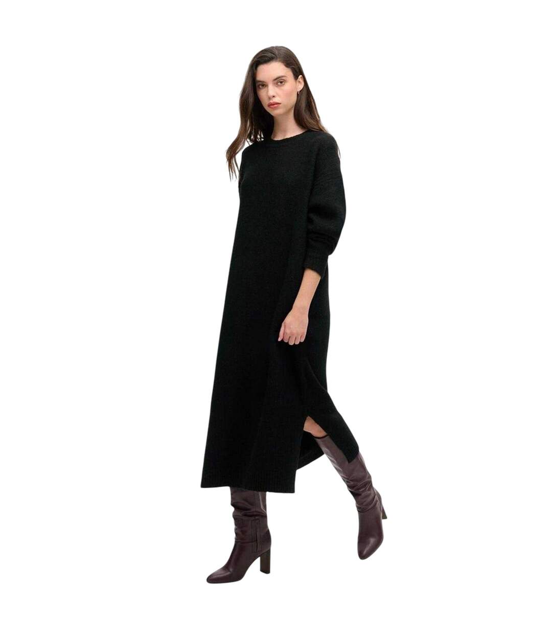 Robe Pull Femme Noir Chiné Superdry-1