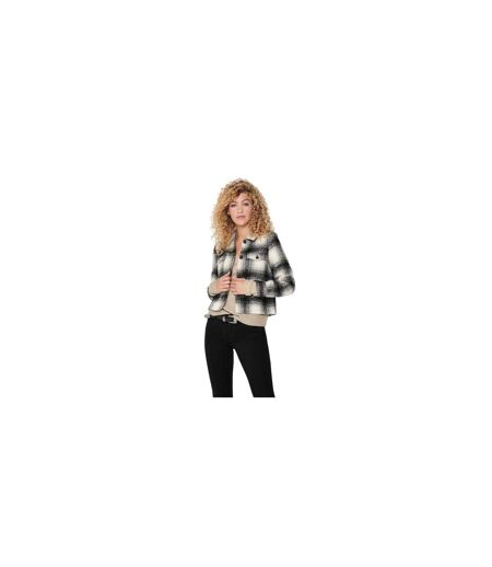 Womens/ladies Lou Polyester Blend Shacket Black Pumice Print Only