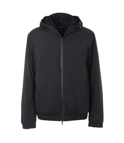 Mens Polyamide Hooded Jacket Black Emporio Armani