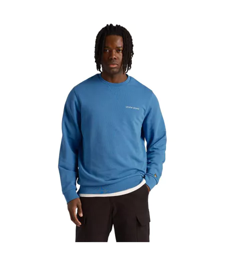 Sweat Motif Brodé Homme Bleu Lyle & Scott