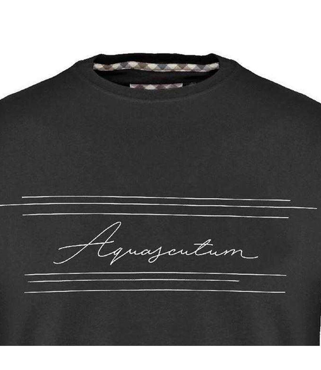 T-shirt Motif/style Lettrage Homme Noir Aquascutum-3