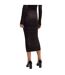 Jupe Mi-longue Style Côtelé Farmina Femme Marron Boss-2