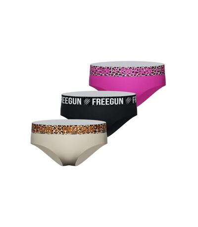 Lot de 3 culottes femme en coton Bestial Freegun