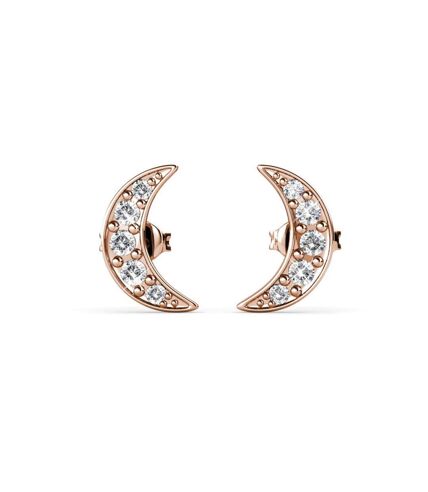 Boucles d'oreilles Crescent Moon, Zircon Blanc