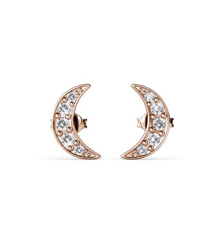 Boucles d'oreilles Crescent Moon, Zircon Blanc