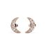 Boucles d'oreilles Crescent Moon, Zircon Blanc