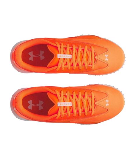 Mens U Shadow Lace Up Astro Turf Trainers Orange Under Armour