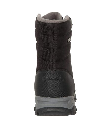 Mens ohio fleece lined snow boots jet black Mountain Warehouse