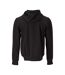 Unisex Adult Plain Full Zip Hoodie Black Mascot-2