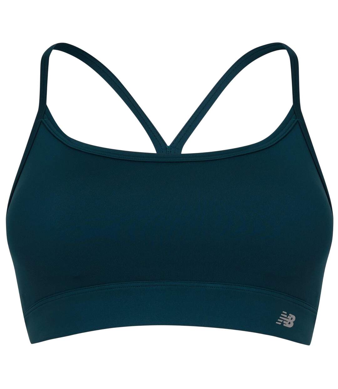 Womens/ladies Essentials Non-wired Sports Bra Green New Balance-2