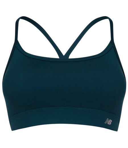 Womens/ladies Essentials Non-wired Sports Bra Green New Balance