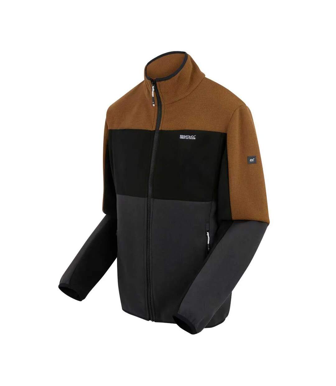 Haut Polaire Ormont Homme Marron Noir Cendre Regatta-4
