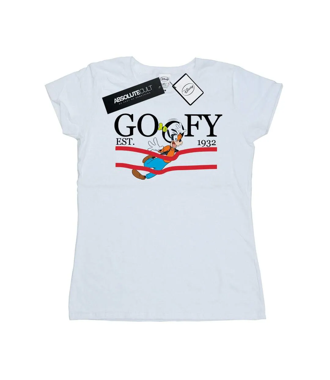 Disney T-shirt en coton Goofy By Nature - Femmes/Dames (Blanc) - UTBI32013-1