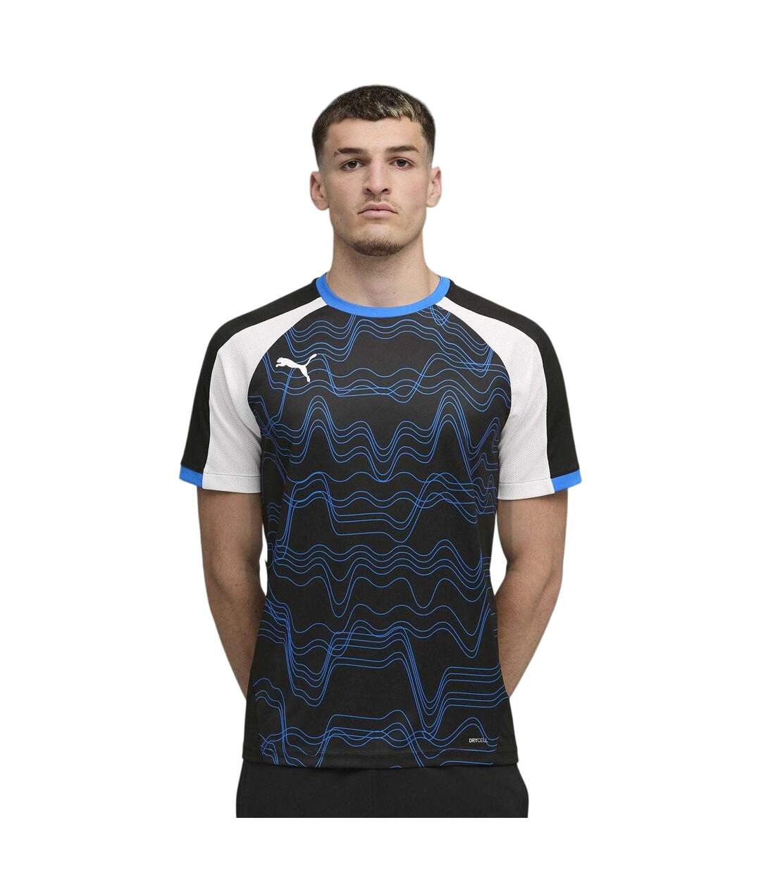 Mens Individualliga Graphic Lightweight T-shirt Black Puma-1