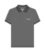 Mens Ss25 Two Tone Polo Shirt Steel Grey Lambretta-2