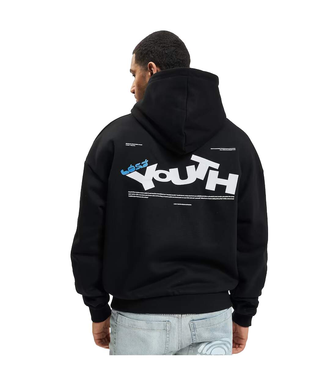 Mens Youth Hoodie Black Lost Youth-3