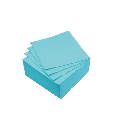 Lot de 40 Serviettes en Papier Cocktail 25x25cm Bleu