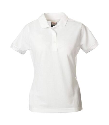 Womens/ladies Surf Pro Polo Shirt White Printer